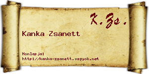 Kanka Zsanett névjegykártya